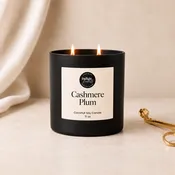 Cashmere Plum Candle | Matte Black Jar