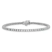 14K White Gold 3 Carat Lab Grown Diamond Tennis Bracelet