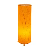24 Inch Cocoa Leaf Cylinder Table Lamp Orange