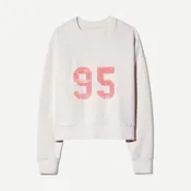 95 Gladys Sweatshirt - Ecru/Red Print