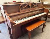 2004 Pearl River Console Piano model UP110 in Cherry Finish