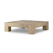 Abaso Coffee Table - Whitewash Rustic Wormwood Oak
