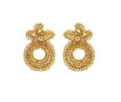 All Gold Audrey Handmade Crochet Earrings