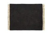 Black and Taupe Wool Throw