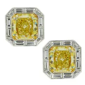 10ct Fancy Intense Yellow Diamond Stud Earrings by VIVID – V42617