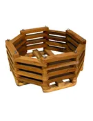 6" Octagonal Teakwood Baskets: 10 pcs/unit. Unit Price: $58.20