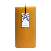 3 Wick Burnished Beeswax Pillar Candles