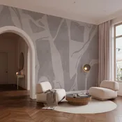 Wall mural Abstract contours in soft hues