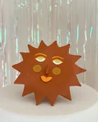 Terracotta Sun Face Wall Art - Mustard — Innerspacism