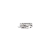 10K White Gold Diamond Band 0.40ct 7 Diamonds — Avior Jewelry