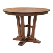 Alberta Hickory Wood Round Extending Pub Table | ASB