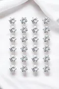1/4 ROUND CZ STONE POST EARRING