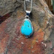 #8 Turquoise Pendant by Burt Francisco GJ-PND-0339