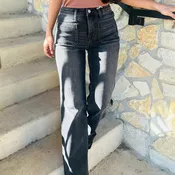 Camden High Rise Black Wide Trouser Jeans