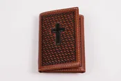 BASKETWEAVE WITH CROSS TRIFOLD