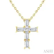 10 Karat Cross Diamond Pendant