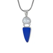Beautiful Seaglass and Pearl Pendant