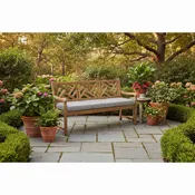 Alor Solid Teak 60" 3-Seat Outdoor Bench (+ FREE Cushion)