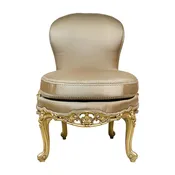 Antique Finish Accent Chair Gold Leaf