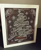 Chalk Art MDF frame Art