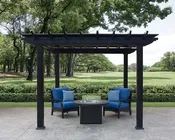 Black Classic Free Standing Vinyl Pergola Kit starting at
