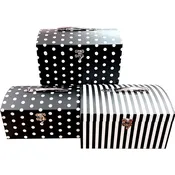 10" Folding Trunk Floral Box - Black