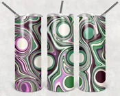 Abstract Green Purple Dots 20oz Tumbler