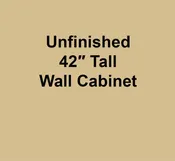 Unfinished 42" Tall Wall Cabinet