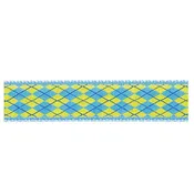 Argyle -- Light Blue & Yellow