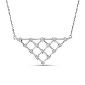 Triangle Net White Gold Diamond Necklace — Creative Jewelers