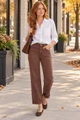 Risen High Rise Straight Leg Jeans