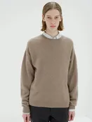 Auralee Baby Cashmere Knit P/O - Natural Brown