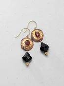 Windsor Earrings- Scarlet Onyx