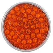 18MM Sugar Snaps Orange Rhinestones Snap