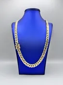 14KT Solid Gold 10.5MM MiamiCuban Necklace 24”