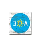 30A 3"x 3" Wood Plank Magnet