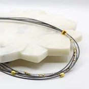 5 Strand with Moonstone Crystal Strand Necklace