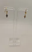 14K Mini Small Gold Cross Earrings BDA 14K .7 grams