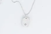 Lafonn Dog Tag Bone and Paw Print Necklace