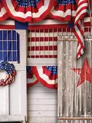 4th of July Photography Backdrop-July Door