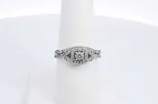 0.07cttw Diamond 10k White Gold Wedding Set 3.5 Grams Size 7.25 Eb0626lcrdu