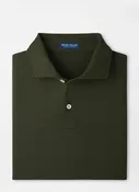 Albatross Cotton-Blend Piqué Polo In Dark Olive