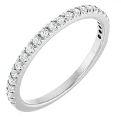 14K White Gold 1/5 CTW Natural Diamond French-Set Anniversary Band