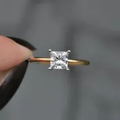 1.00 CT Princess-Cut Diamond Solitaire Ring