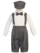 Boys’ Rayon Linen Suspender Knicker Set