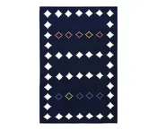 A City Awake Handwoven Rug in Navy / Multi Limited Edition