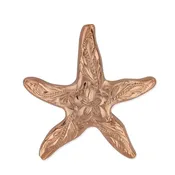 14kt Rose Gold Plated Sterling Silver 1 Inch Engraved Starfish Pendant