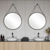 Casa Bella Living Antique Bronze Thick Framed Round Mirror