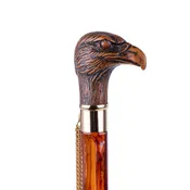 FootFitter 21” Shoe Horn, Eagle Faux Wood Handle & Tortoiseshell Spoon (Made in Italy)