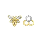 10Kt Yellow Gold Diamond 1/20Ctw Earring